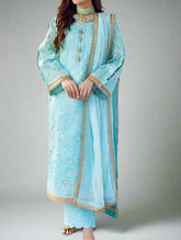 Ainaa – Embroidered Silk Net Unstitched 3Pc Suit